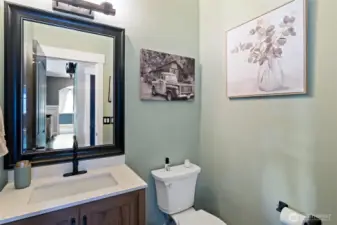 Powder room off the great room.