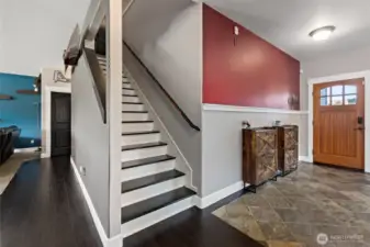 Stairs off entry.