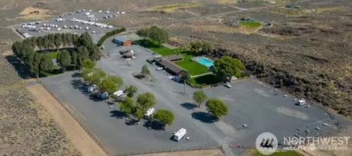 Areal view of Rimrock Clubhouse