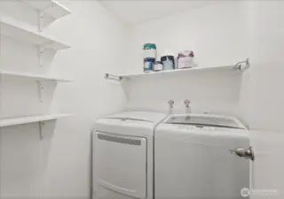 In unit laundry room.