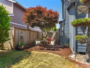 Front/side yard, could make a great garden space or just a nice little spot to sip your coffee. Completely shaded in afternoon.