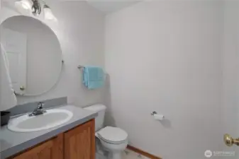 Powder room on first floor.