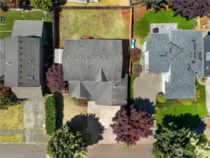 Aerial view of the lot.
