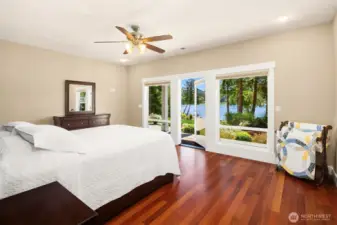 Views of the lake from the primary suite
