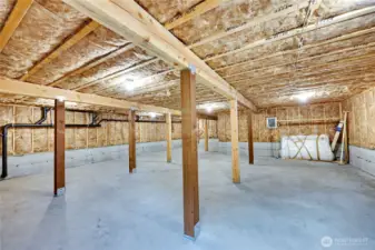 Expansive Storage under the Primary Suite, accessed from East side of house - exterior.