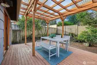 Covered backyard patio