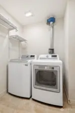 Utility room with full-size washer and dryer, included!