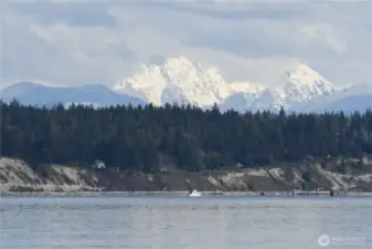 Mountains from beach
