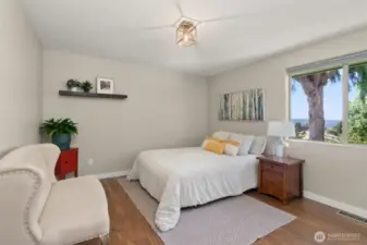 The second bedroom on the main floor boasts on of the best views.
