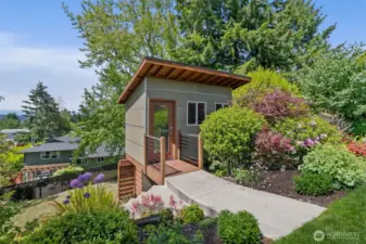 Not your average garden shed. Right on par with you "not so average" house.