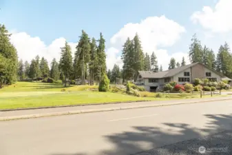 another view of the clubhouse that opened in 2009 with a restaurant, bar, and business offices