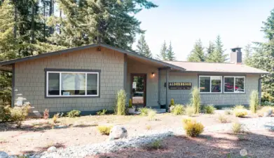 across from the clubhouse is the community center for meetings, socializing, and includes a library