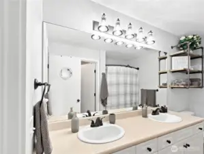 Primary Bathroom is huge and well lit.