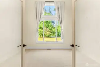Office with glass French Doors