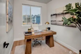 Generously sized home office on main level