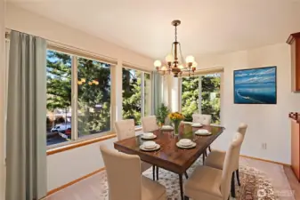Dinning room with easy kitchen access