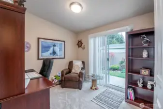 3rd bedroom/office/den features slider to your patio.
