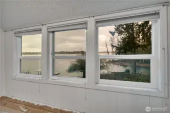 All Bedrooms have sweeping views of American Lake & Mt Rainier!