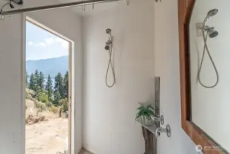 Shower/bathroom setup