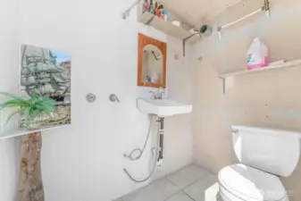 Shower/bathroom setup