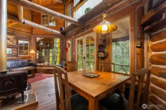 Looking from dining area toward sitting area