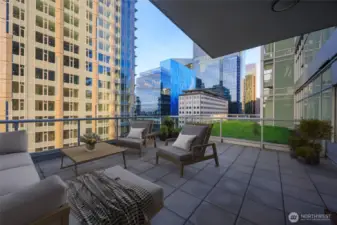 Unique Private Patio *Photo has been virtually staged*