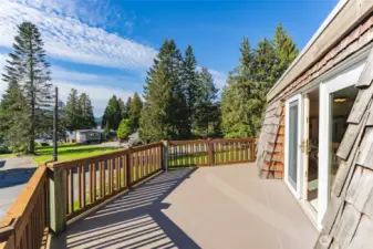 Your own private deck with views of Lake Samish.