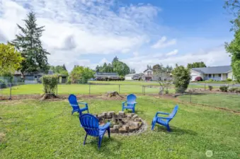 Large fire pit.