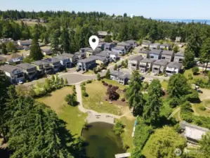 The private waterfront of Star Lake offers endless opportunities. Meet with neighbors, fish on the stocked lake, or go for a swim on a hot day.