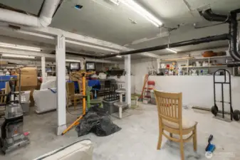 Basement is over 1300 square feet and has a tone of storage room. Ceiling has been sheetrocked out, and there is a second hookup for laundry in the basement.