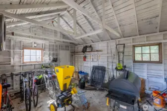 Interior view of the shed
