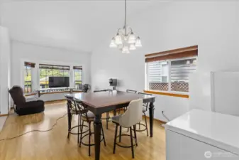 Dining room adjacent to living room.