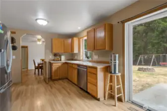 Kitchen & Access to Back Yard