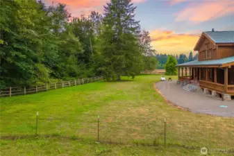 Back your with spacious porch