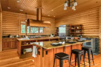 Amazing kitchen with two islands.