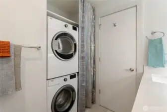 Stacking Laundry in Main Bathroom