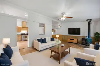 entering the home you have a spacious living room, it is virtually staged.