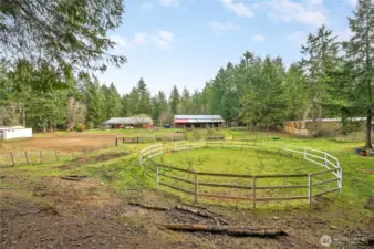Looking back at the house and shop from the pasture.