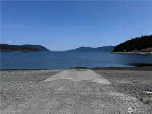 Boat ramp nearby is perfect for launching and retrieving.
