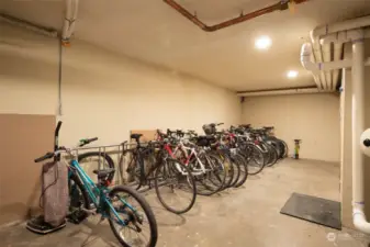 Bike storage just down the hall.