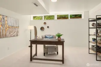 Wonderful home office with room for two.
