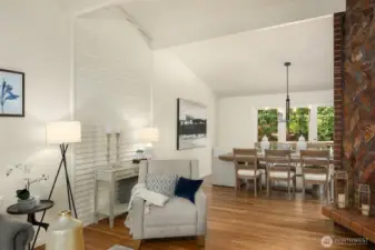 Vaulted ceilings.