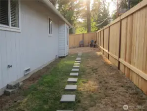 Another view of the fenced rear yard.