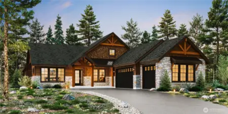 Rendering - of house that could go on this homesite with Landed Gentry.