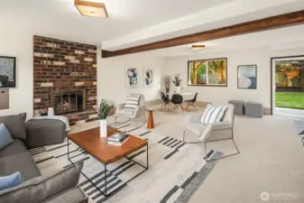 Amazing lower level rec-room with backyard access.
