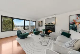 Living room with gorgeous view