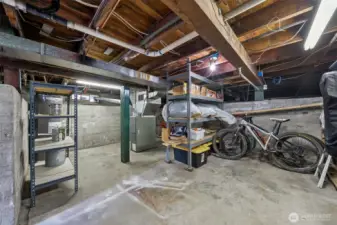 Storage options are endless in this basement area of the home!