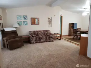 Huge Living Room with Newer Carpeting.