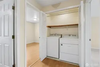 Located at the end of the hallway is the laundry room centrally located for everyone's use.