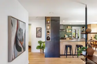 Front entry with custom casework